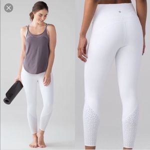lululemon white anew leggings sz 4